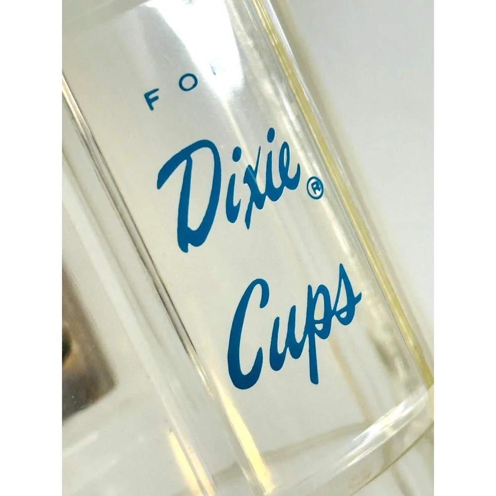 Vintage Dixie Cups Dispenser Wall Mount Acrylic Tube for 44 37 Clear 18.5